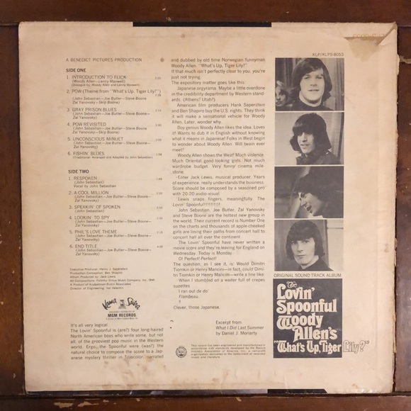 ***Free*** The Lovin' Spoonful What's Up, Tiger Lily? Soundtrack Vinyl Lp '66 - Picture 4 of 7